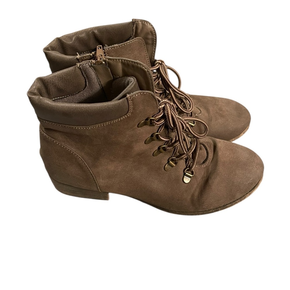 Maurices Brown Lace-Up Ankle Boots
